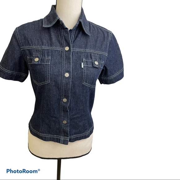 Levi’s Silvertab jean shirt jacket size Small. Top - Picture 2 of 7